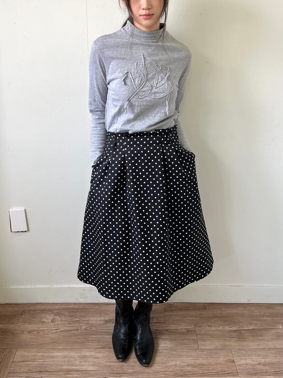 Japan vtg 아트 스타 터틀넥 상품이미지6