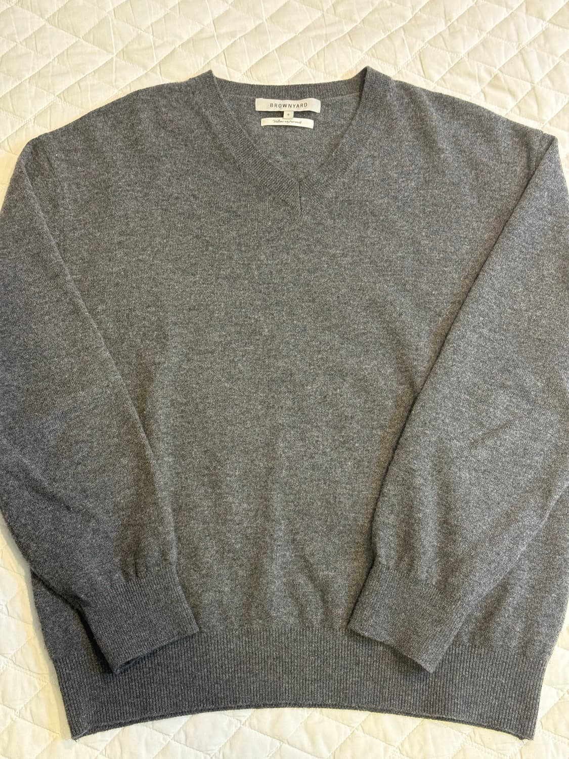 [6] 25FW 브라운야드 브이넥 니트 챠콜 상품이미지2