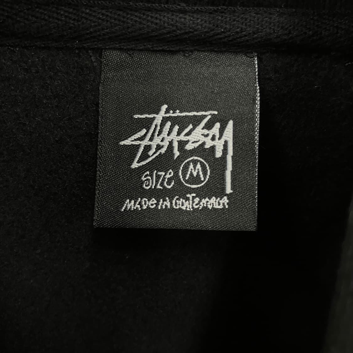 스투시 스탁 로고 블랙 후드티 M 상품이미지3