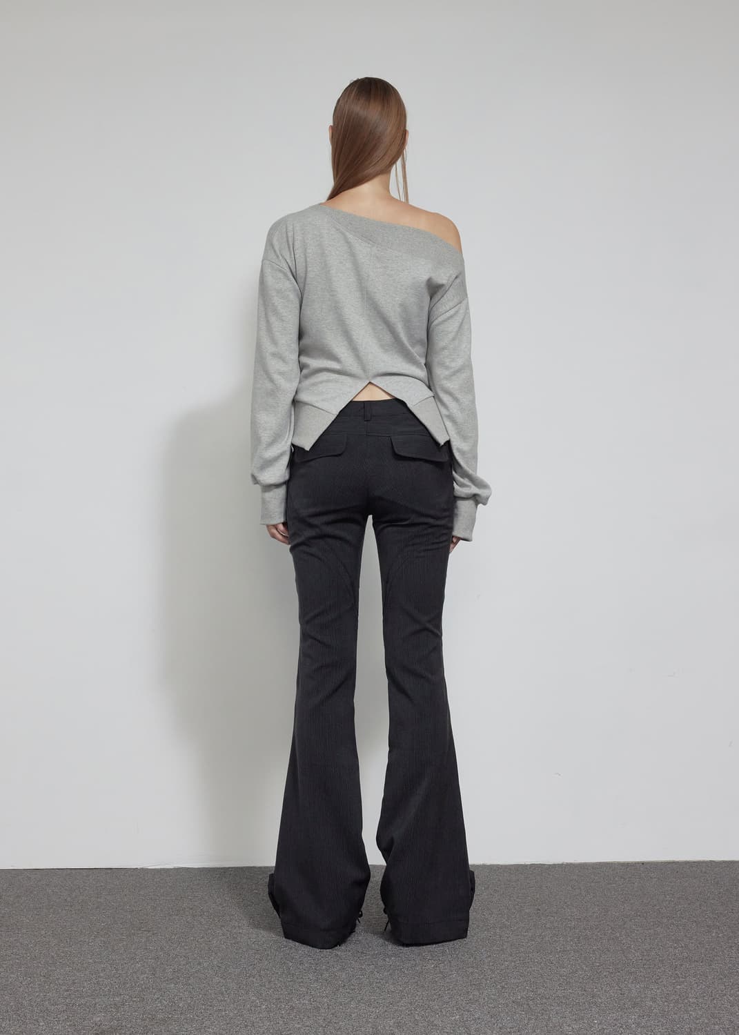 보헴서 코르셋 스웻셔츠 멜란지그레이 상품이미지5