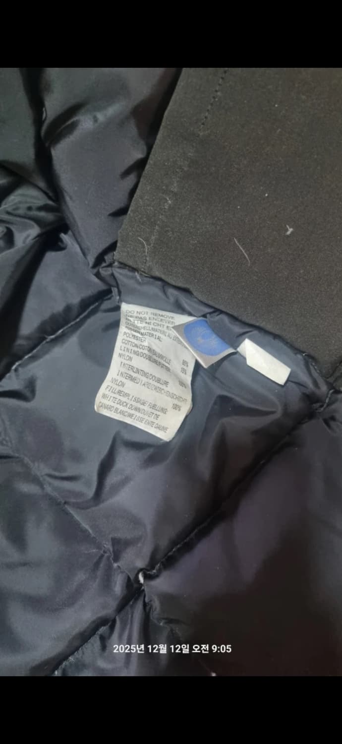 캐나다구스 블랙 패딩 XS 상품이미지3