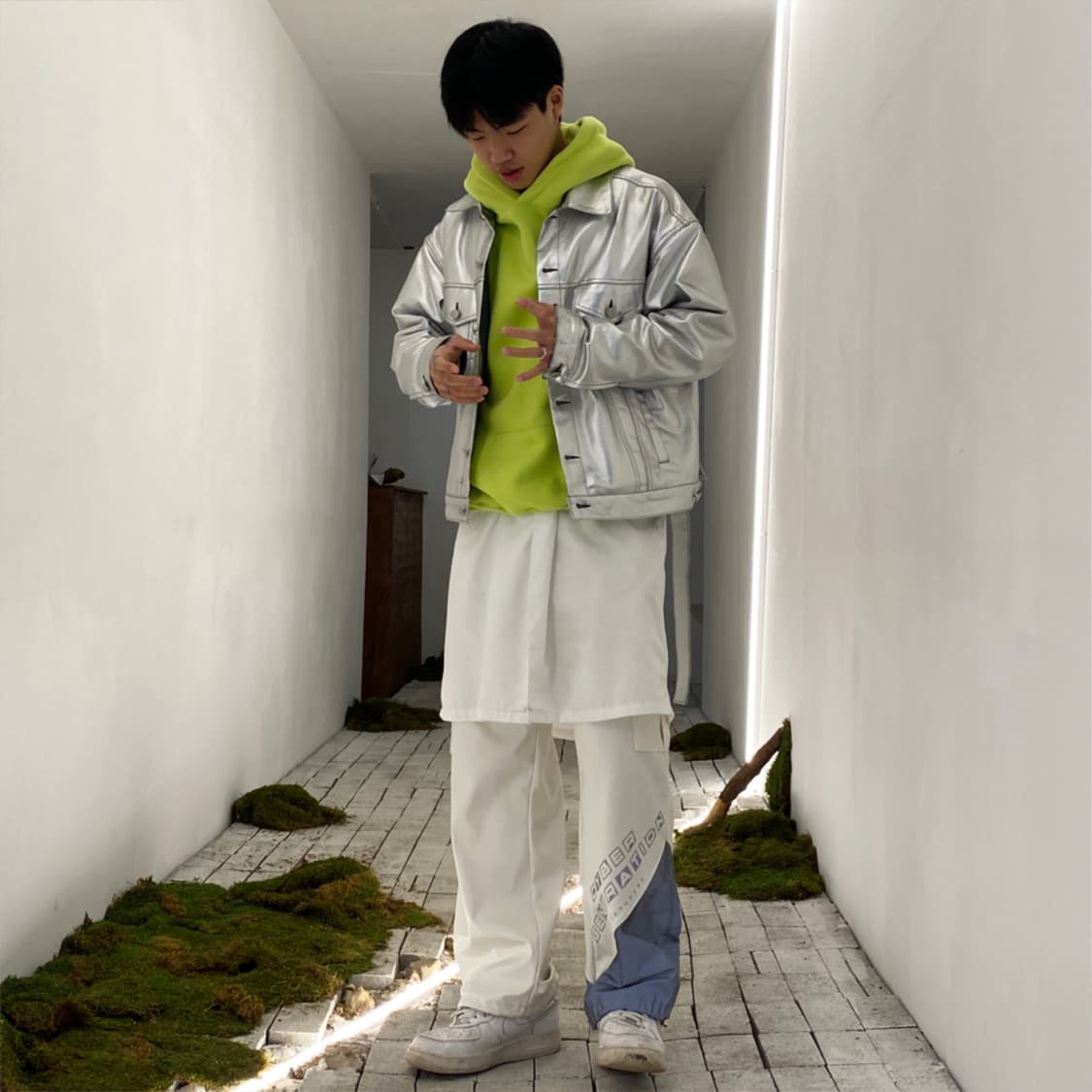 몰댄돕 메탈릭 데님 자켓 상품이미지4