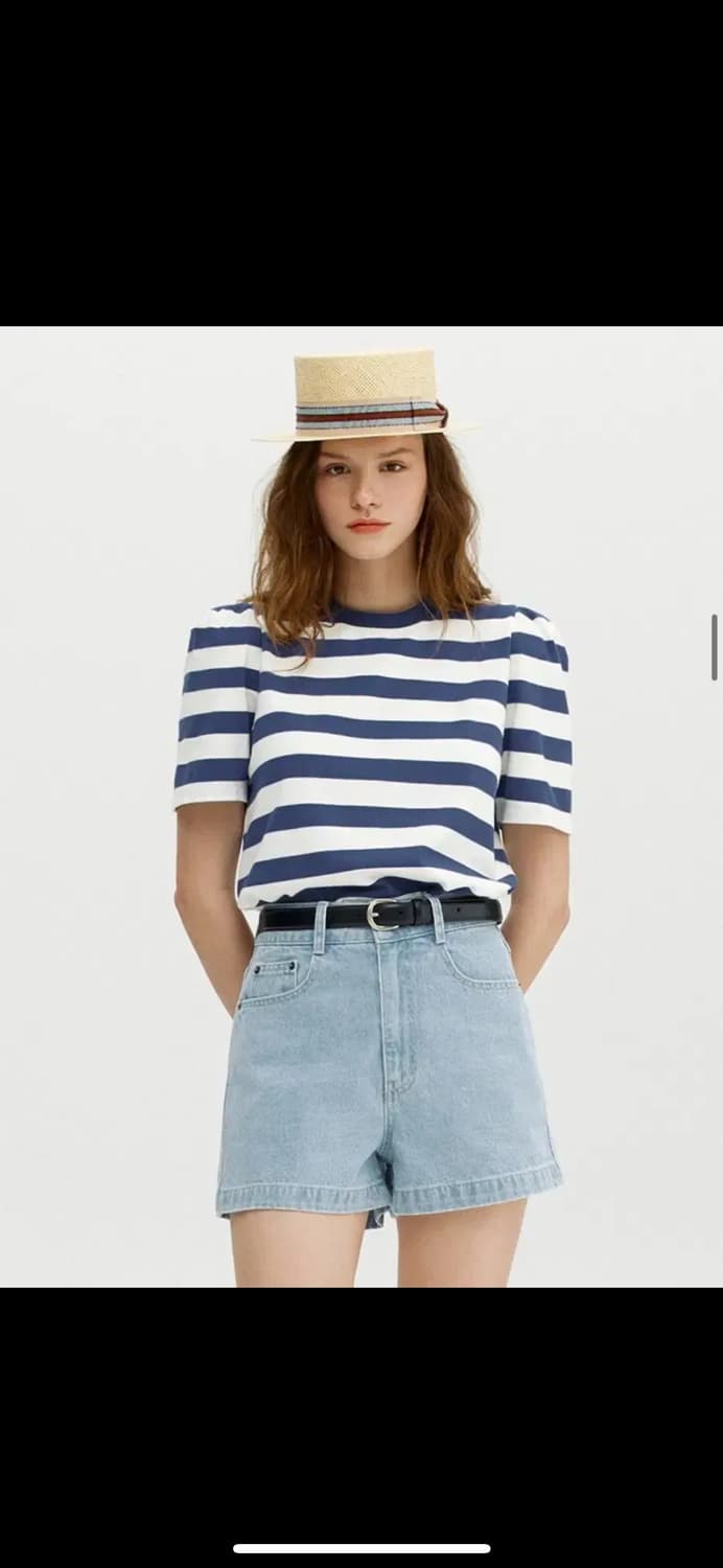 앤유 TITUS Stripe puff sleeve t-shirts 상품이미지3