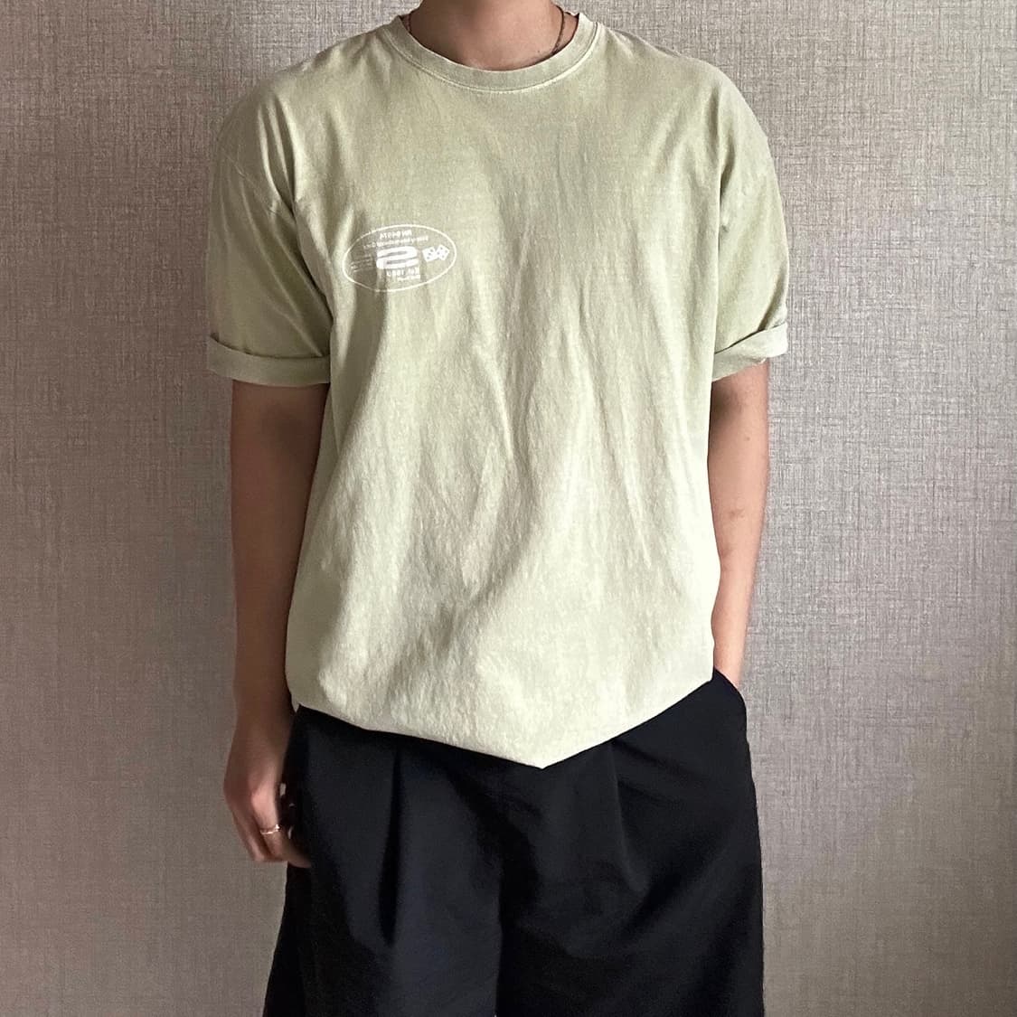 스투시 오발 코프 피그먼트 다이드 반팔 티셔츠 XL 상품이미지4