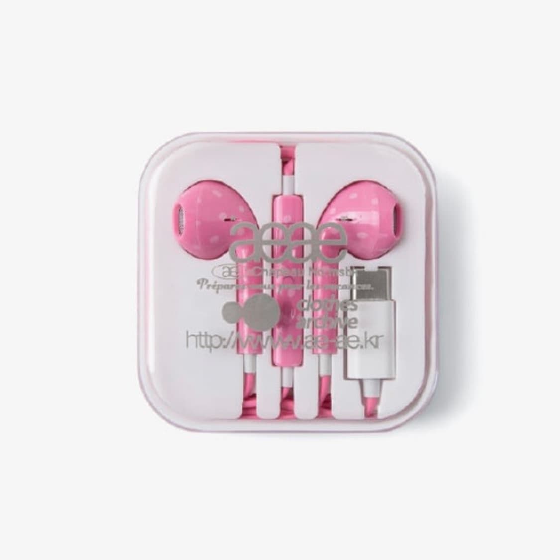 [미개봉 새상품] aeae 커스텀 줄 이어폰 핑크 상품이미지1