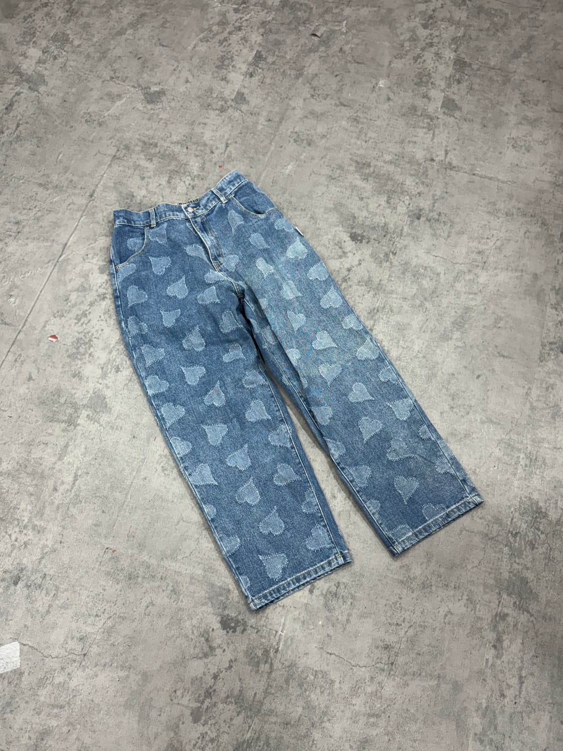 엑스톤즈 하트 데미지 데님 팬츠 상품이미지2