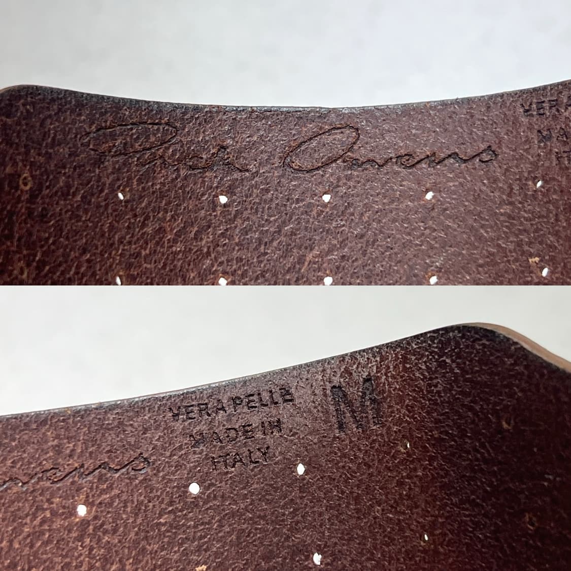 릭오웬스 14SS "VICIOUS" 레더 커프 팔찌 카라멜 상품이미지8