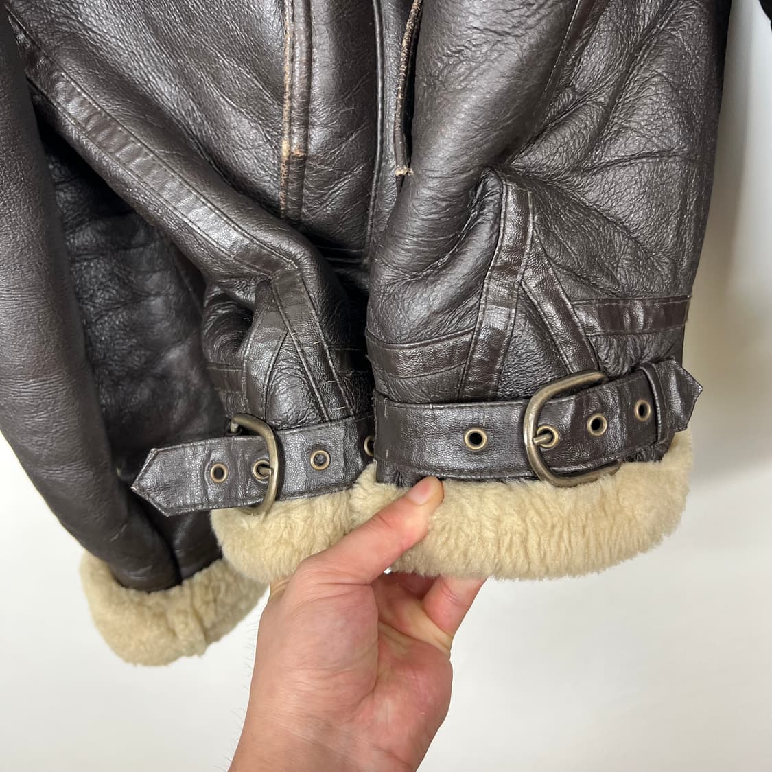 1980s Stussy 스투시 B-3 양가죽 무스탕 상품이미지4