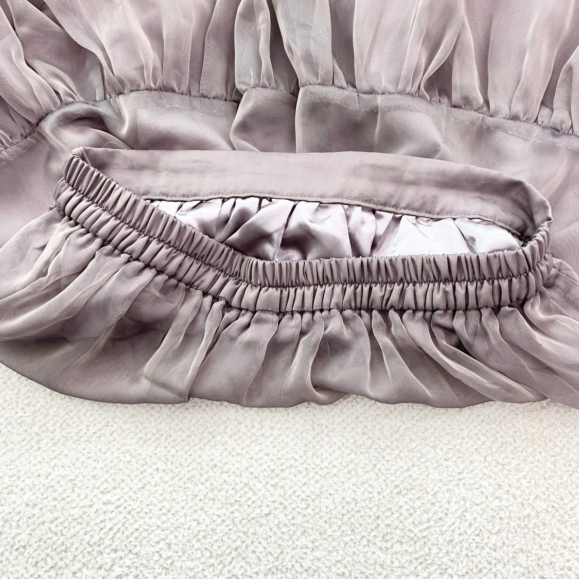 엑시즈팜 ♥ 몽환 오로라빛 레이스 롱 스커트 상품이미지2