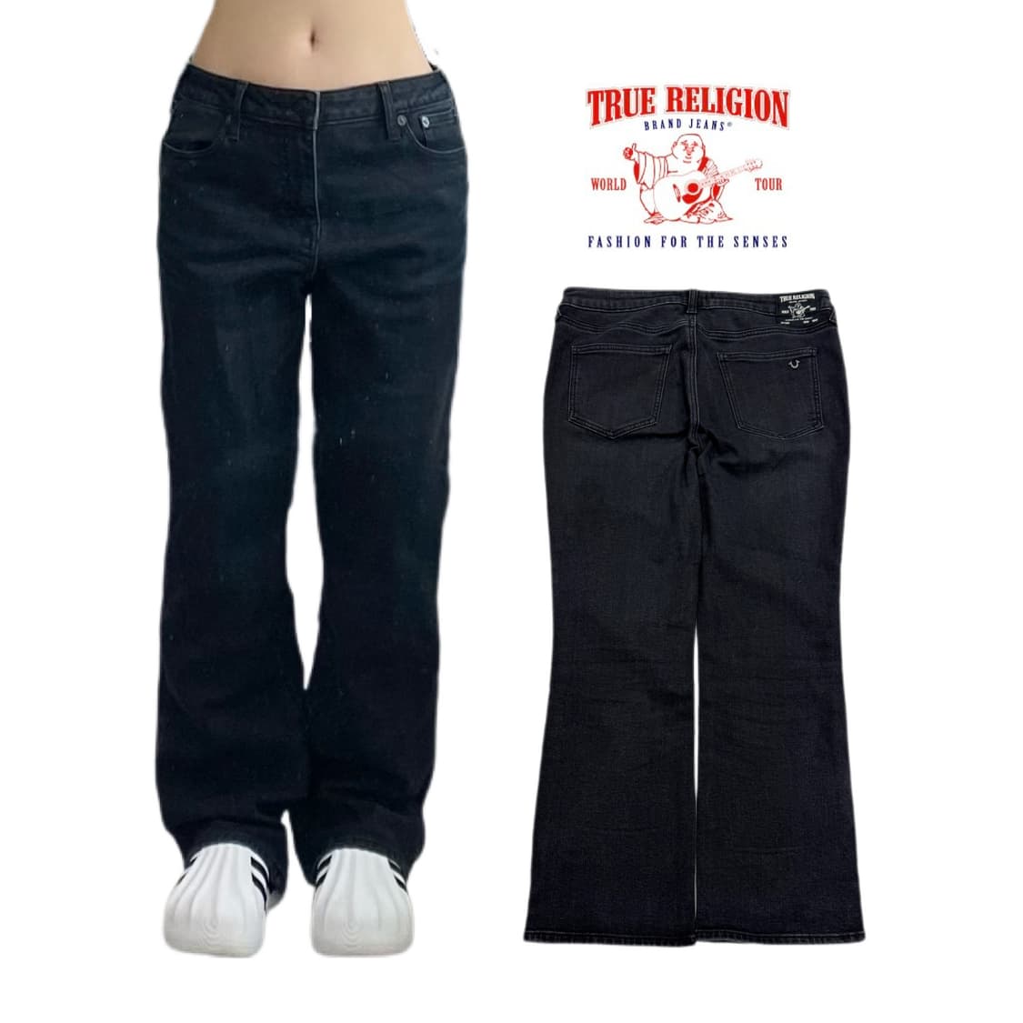 트루릴리전 Y2K 부츠컷 블랙 데님팬츠 상품이미지1