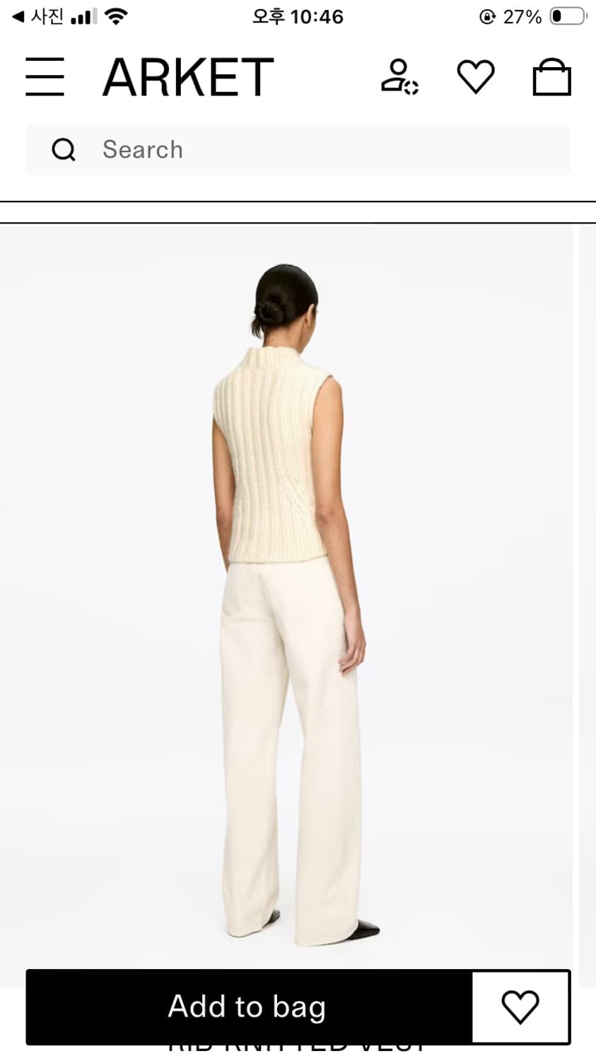 arket 아르켓 rib knit vest 상품이미지2