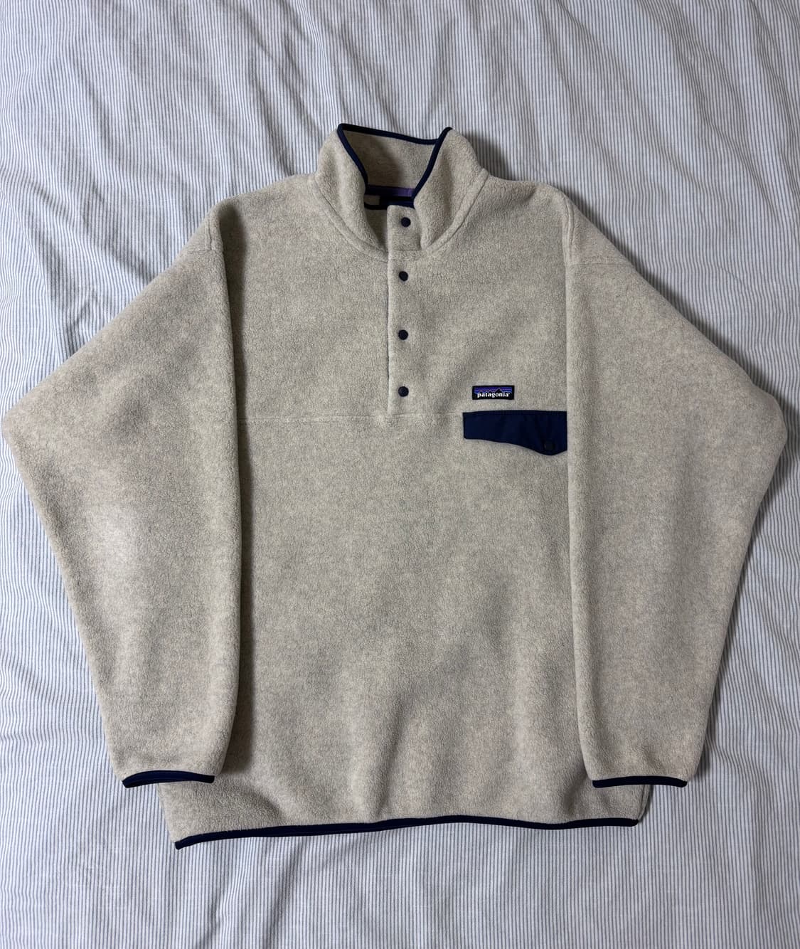 파타고니아 신칠라 헤비웨이트 스냅티 플리스 풀오버 오트밀 헤더 상품이미지3