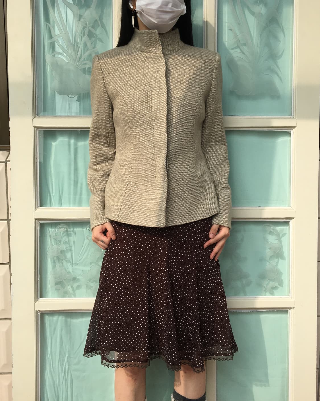 High neck short coat 상품이미지1