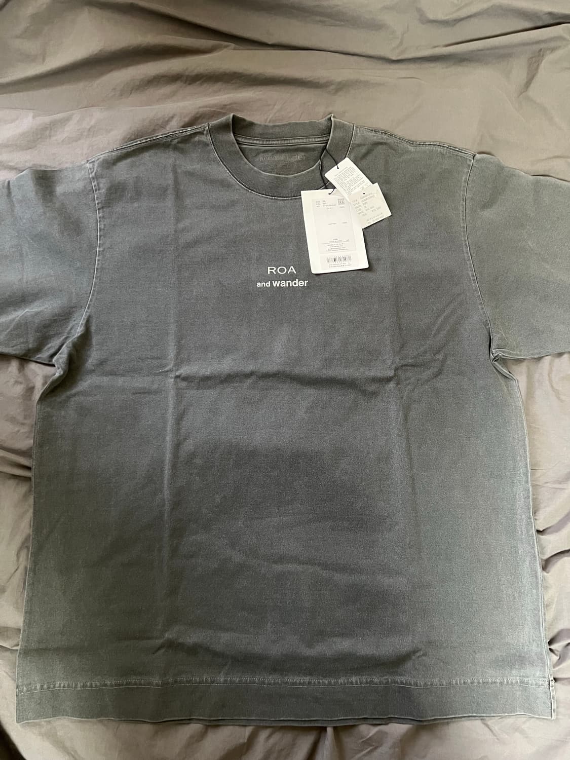 (XL) 로아 앤드원더 콜라보 반팔 그레이 새상품 ROA  상품이미지3