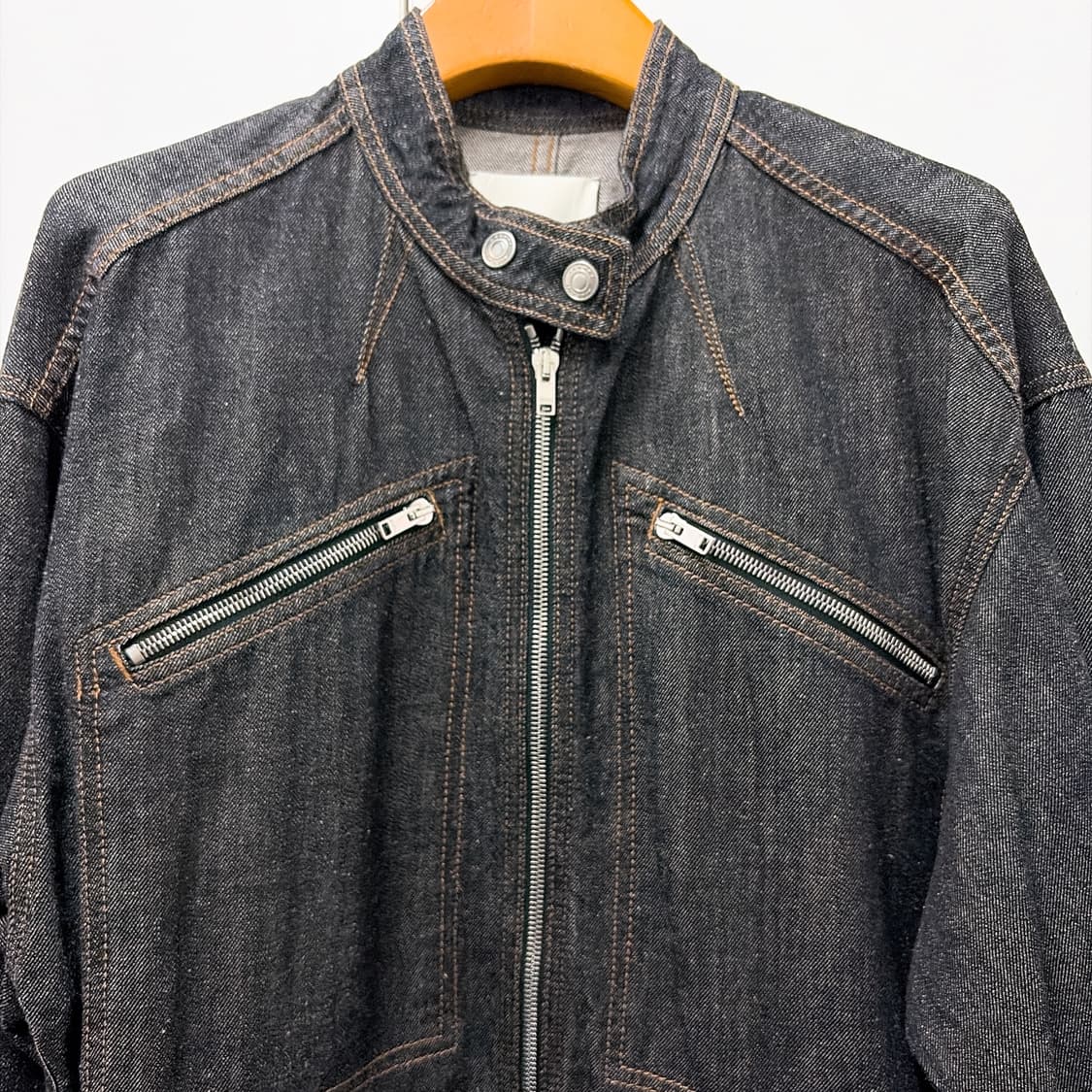 (정품/새상품) 이자벨마랑 여성 블랙 데님 집업 드레스 상품이미지2