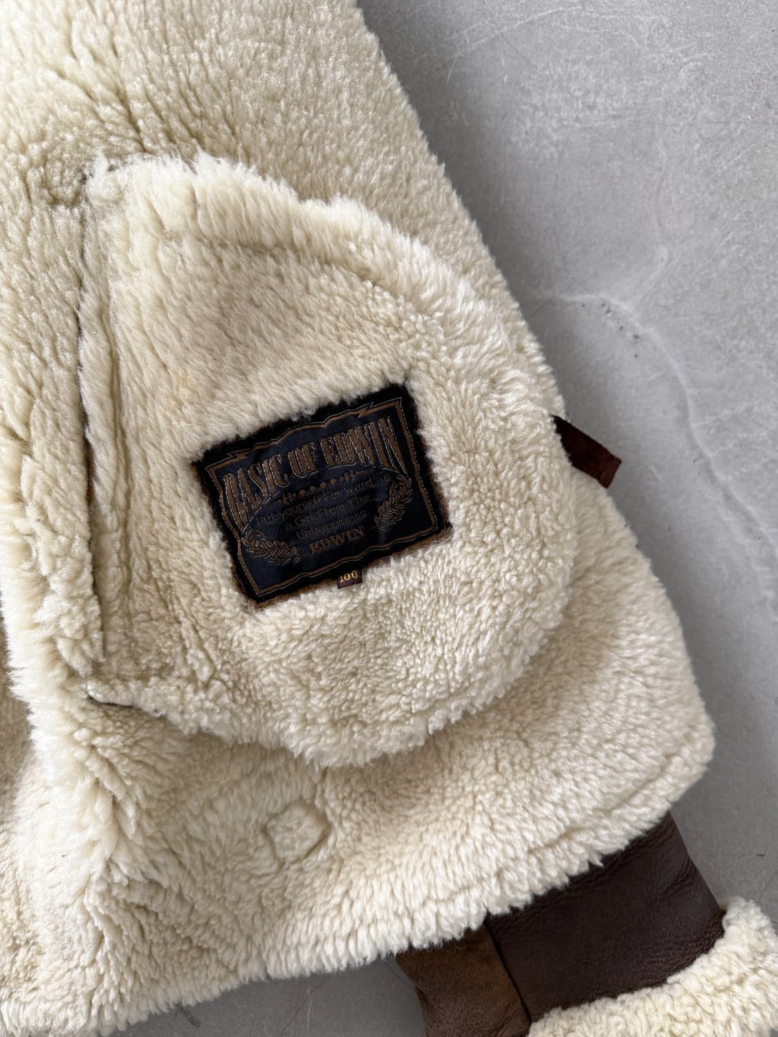 90s EDWIN Type B-3 Leather Bomber Jacket 상품이미지9