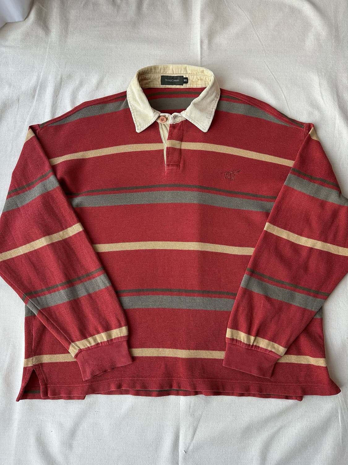 XL 헨리코튼 코듀로이 카라 럭비티 상품이미지1