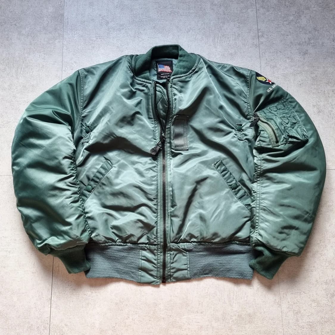 90s USA Greenbrier MA-1 Flight Jkt L sz 상품이미지2