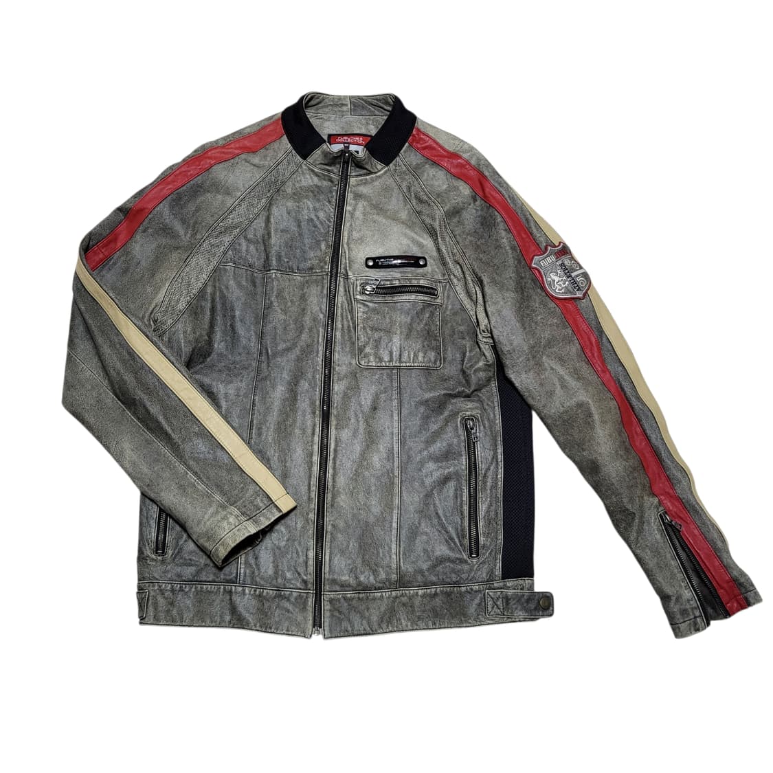 (2XL) FUBU 가죽자켓  푸부 레더자켓 빈티지 레이싱자켓 상품이미지2