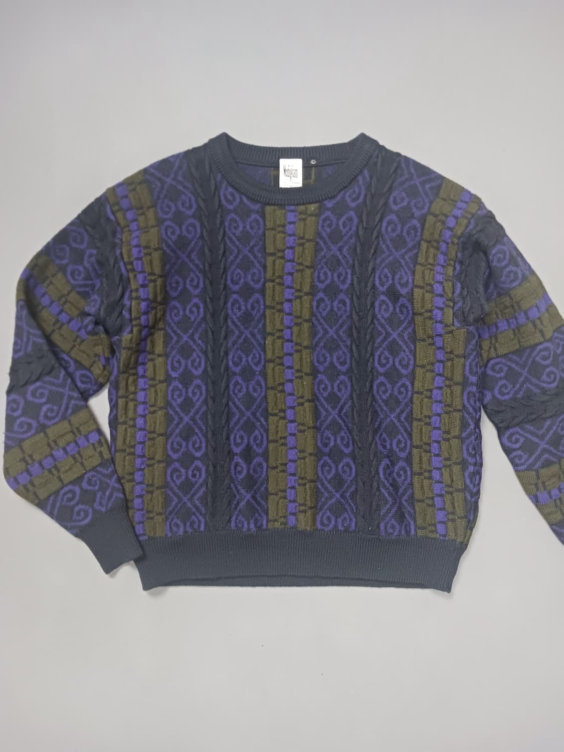 [L] 모딜리아니 이태리 빈티지 패턴 울 니트 상품이미지1