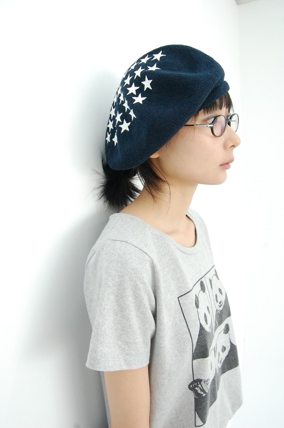 Override star beret (linen) 상품이미지2