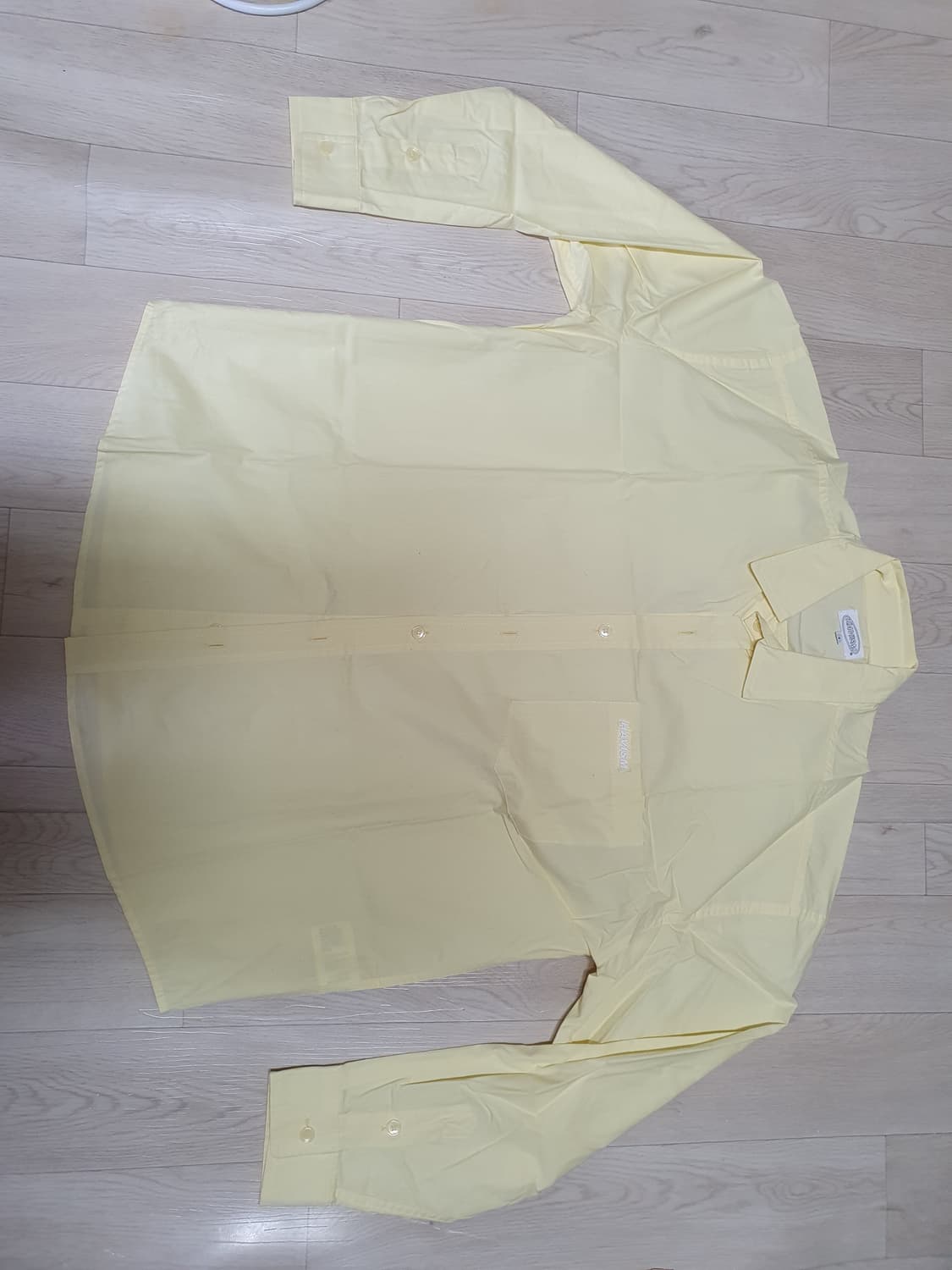 해비즘 클리어 라벨 셔츠 옐로우 1사이즈 상품이미지3