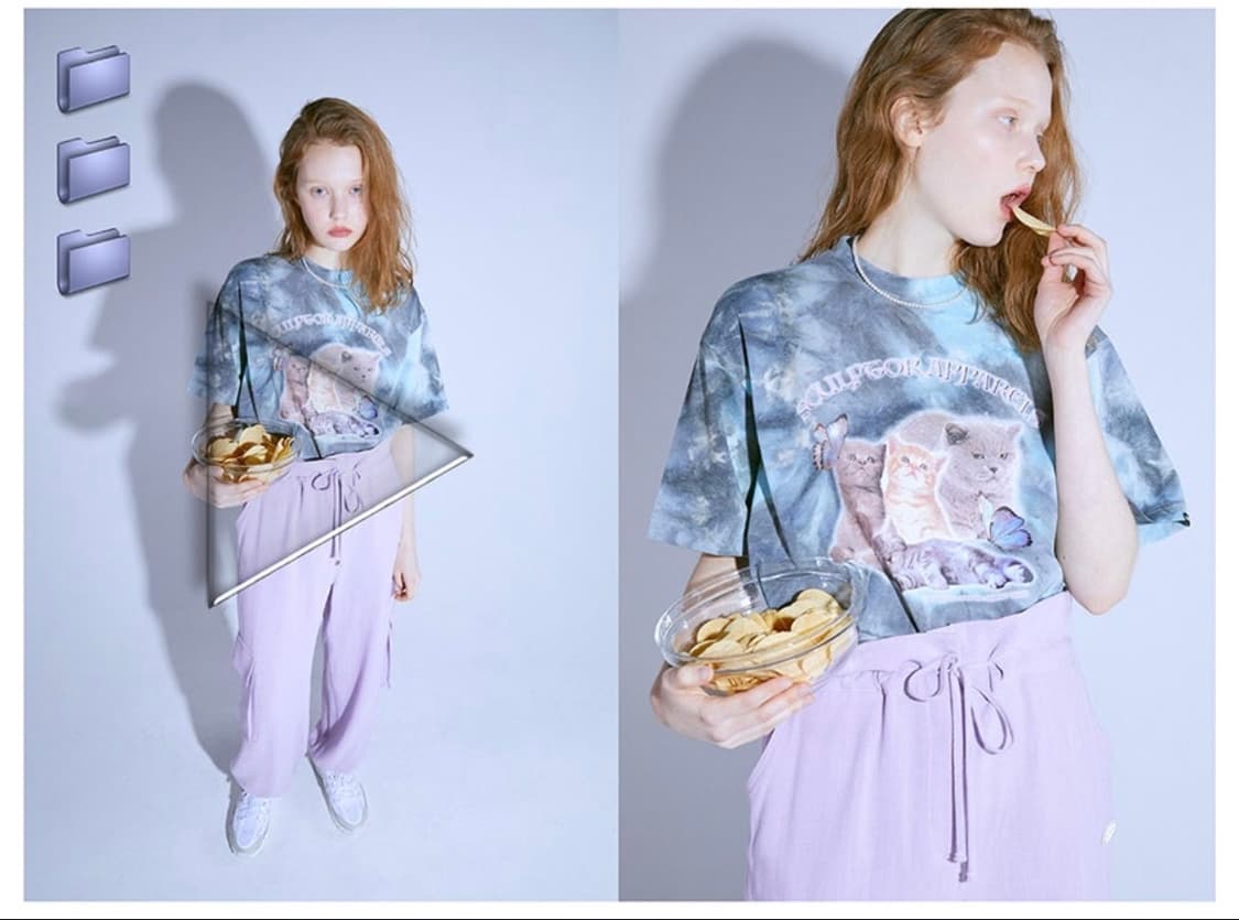 스컬프터 타이다이 키튼 티셔츠 상품이미지8