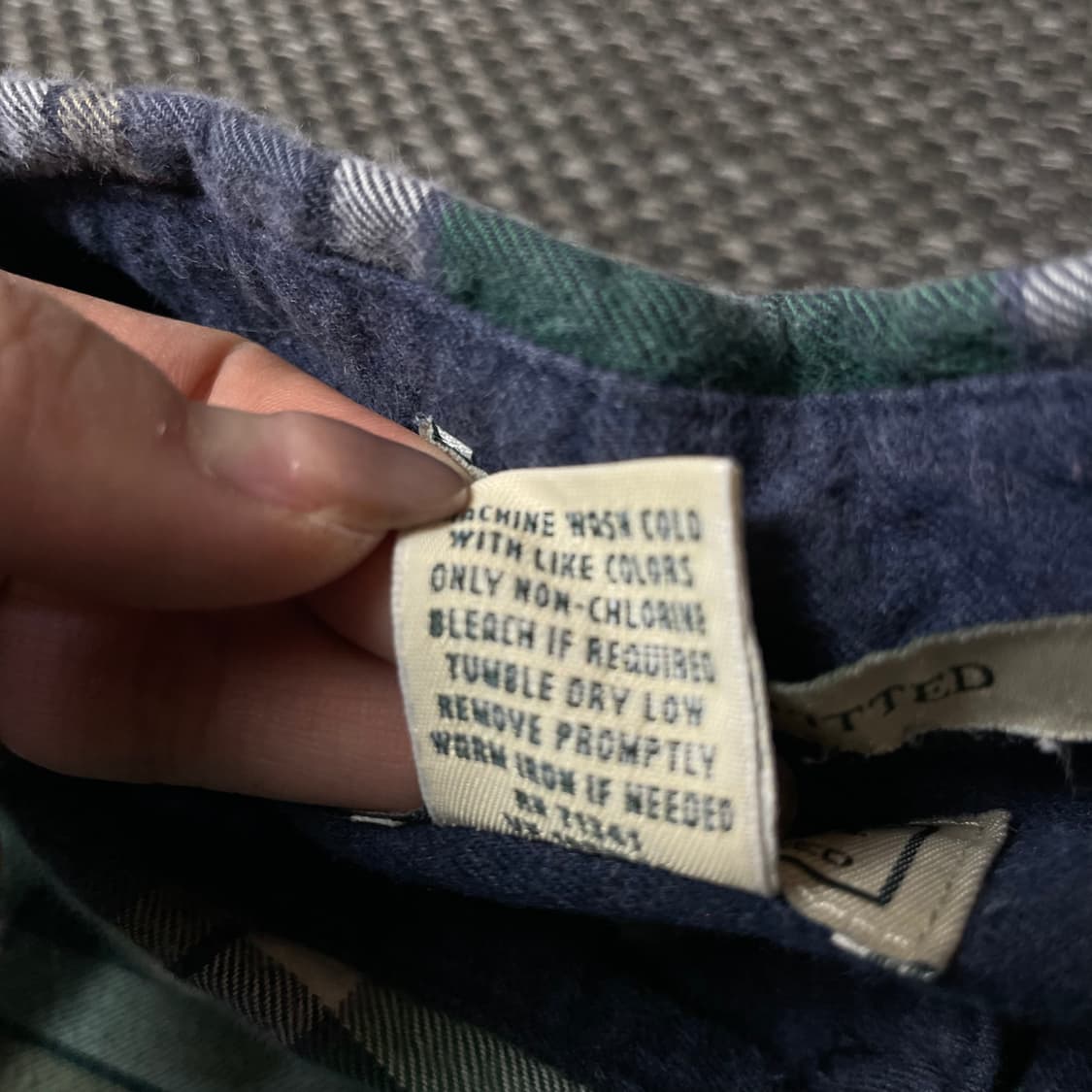 엘엘빈 그린 원포켓 체크 긴팔 셔츠 L 상품이미지5