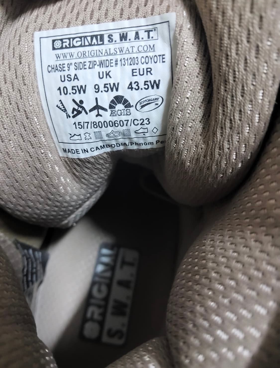 오리지널 스와트 체이스9 코요테브라운 275~280 상품이미지2