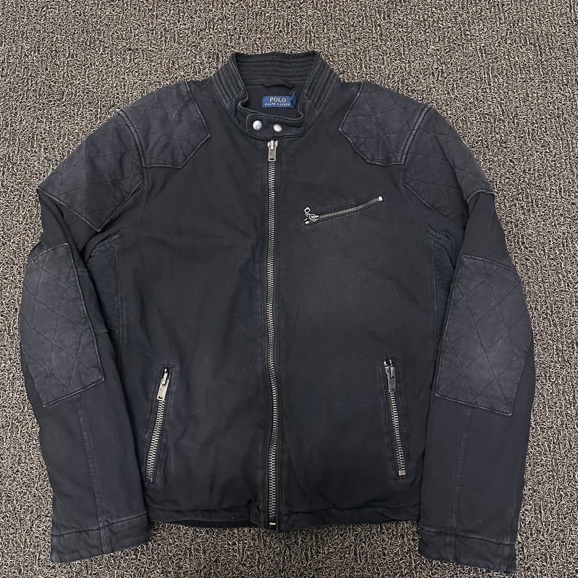 POLO 폴로 랄프로렌 퀄팅 바이커 라이더 자켓 블랙 XL 상품이미지1
