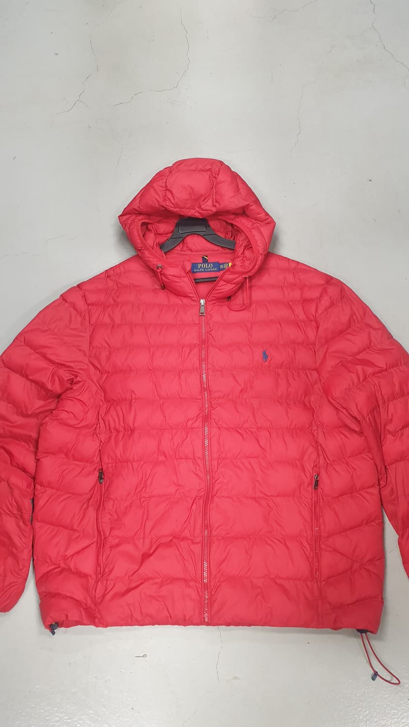 폴로 랄프로렌 남성 레드 경량 패딩 XXL 상품이미지1