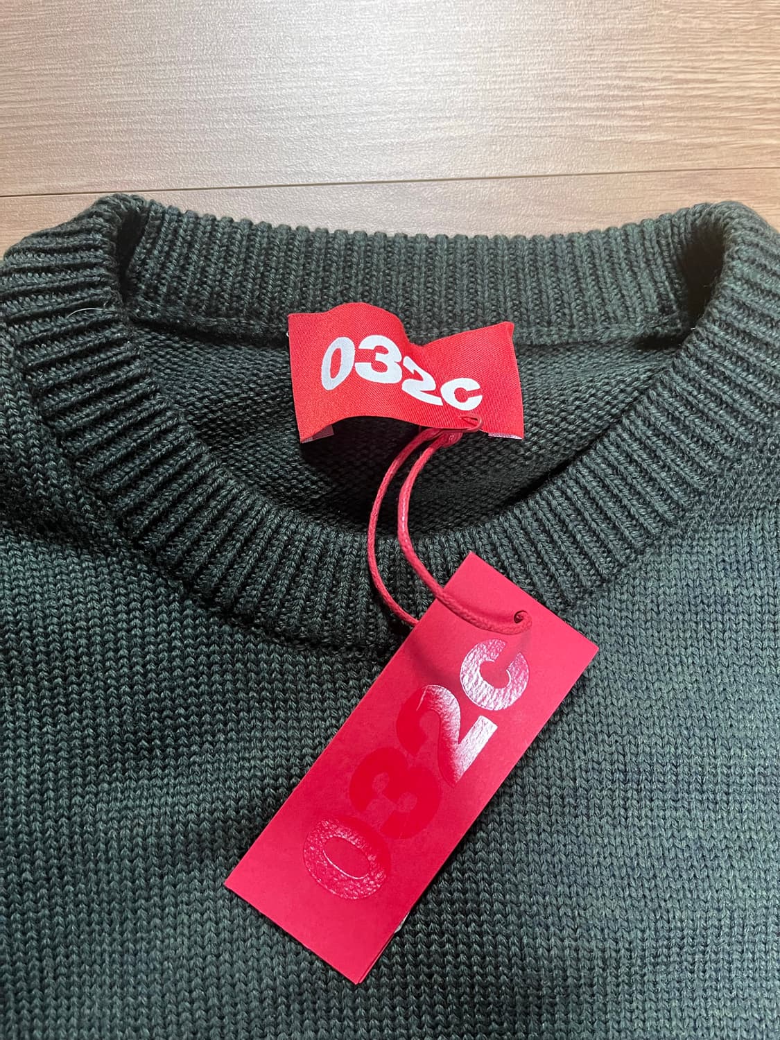 032c 오버핏 니트 스웨터 올리브 카키 L 상품이미지2