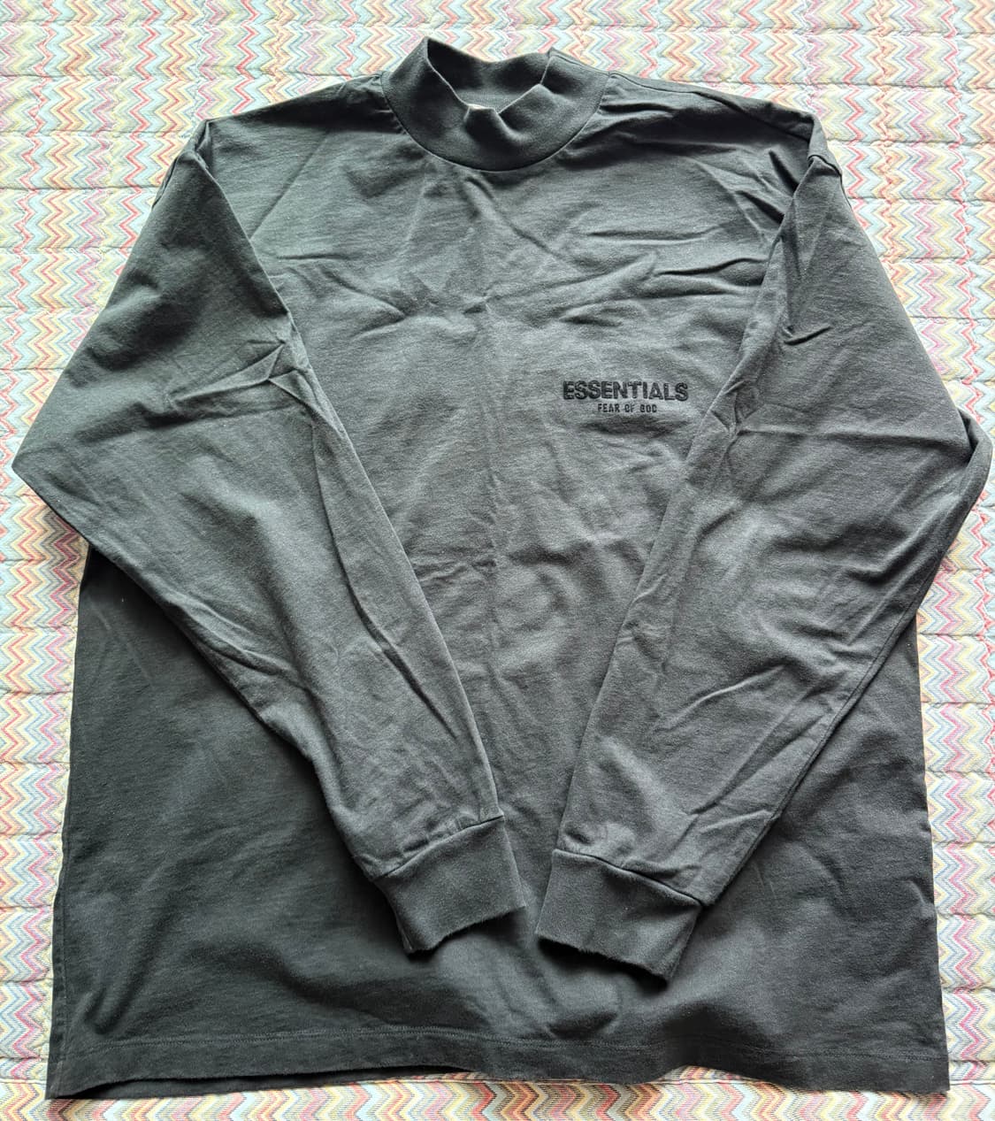 (M) 에센셜 피어오브갓 롱슬리브 티셔츠 블랙 상품이미지1