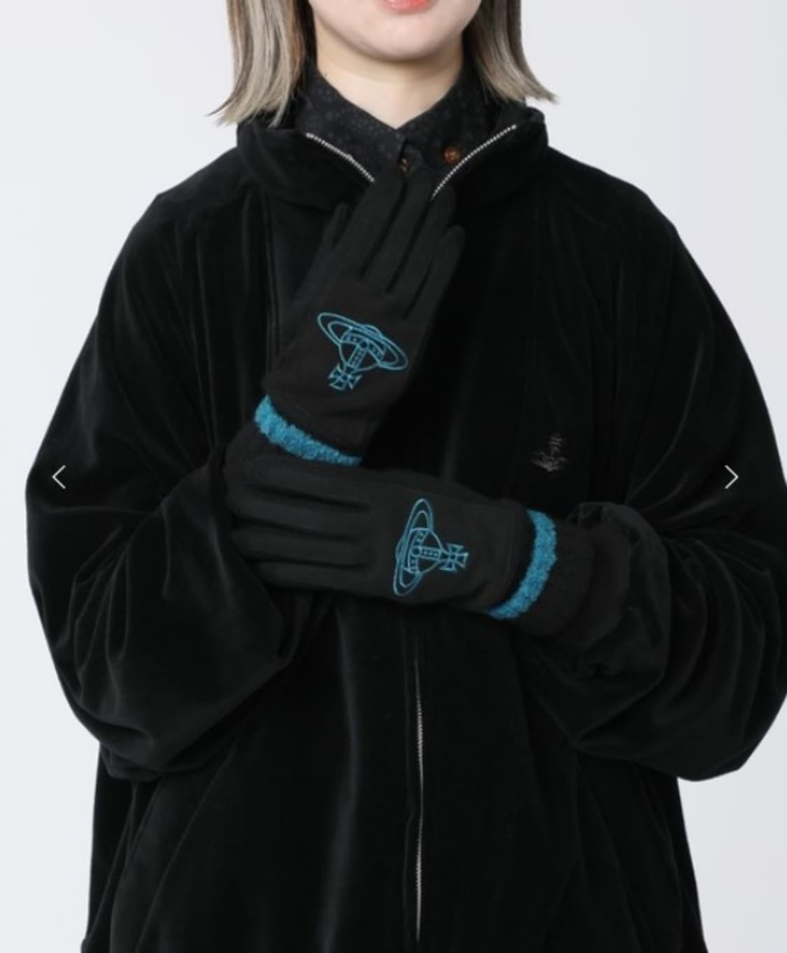 비비안 웨스트우드 빅 orb 저지 글러브 블랙 (새상품) 상품이미지4