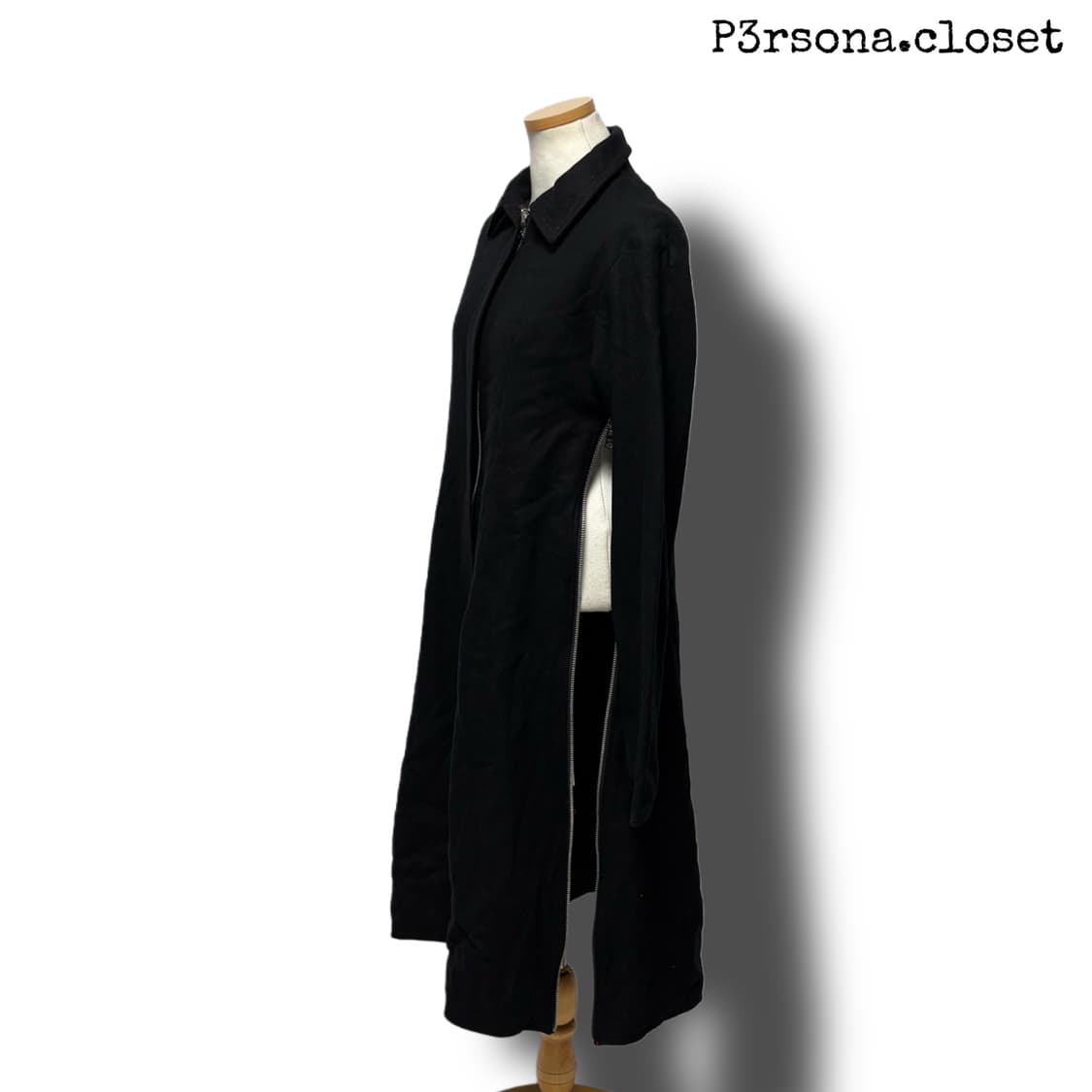 H.naoto wool side zip-up long coat 상품이미지7