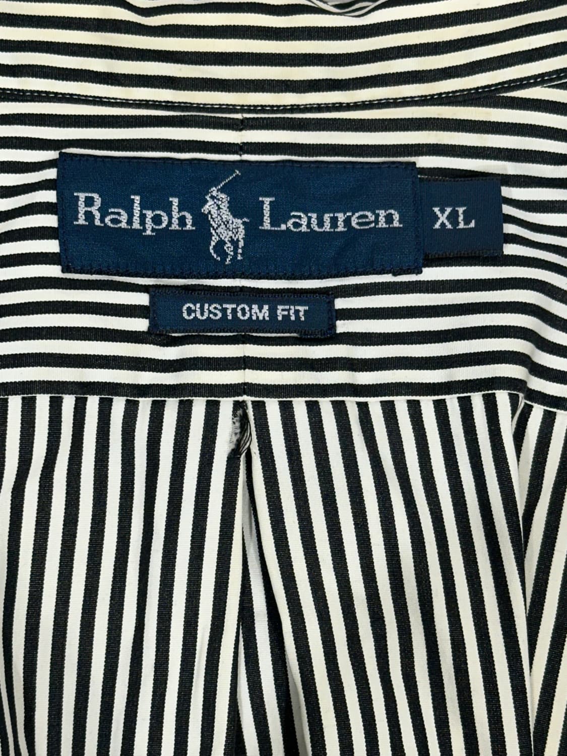 랄프 로렌 블랙 스트라이프 오버핏 반팔 셔츠 XL 상품이미지7