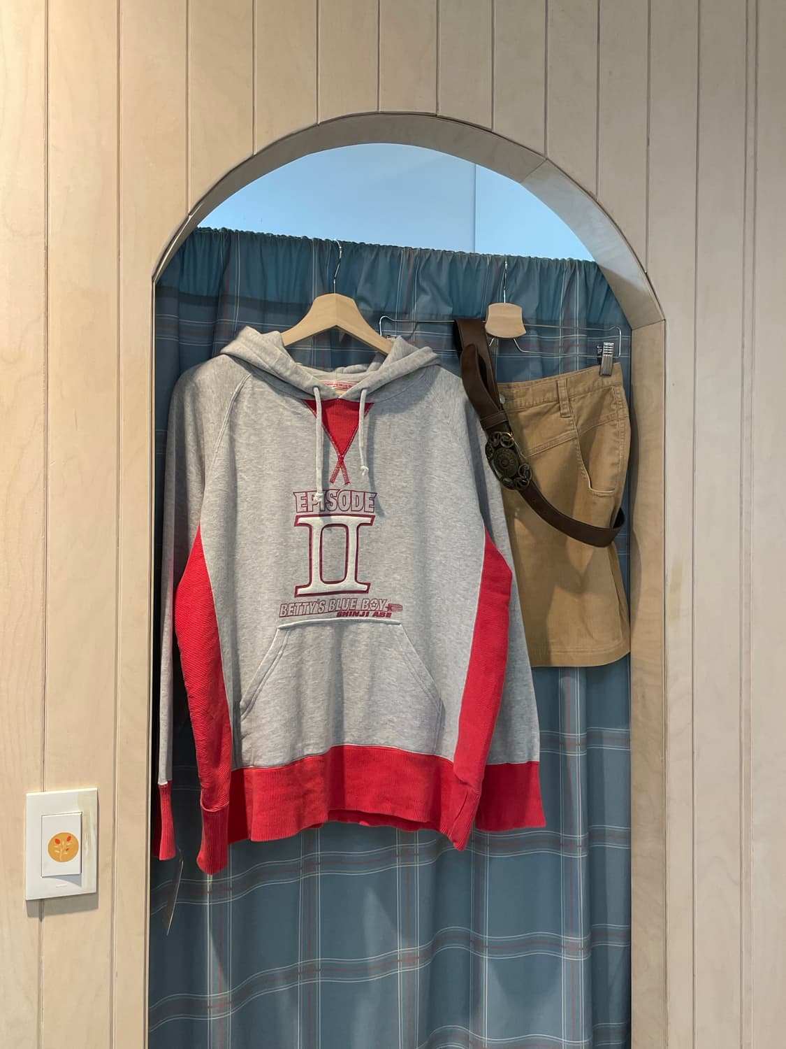 일본빈티지 디테일 프린팅후드 상품이미지1