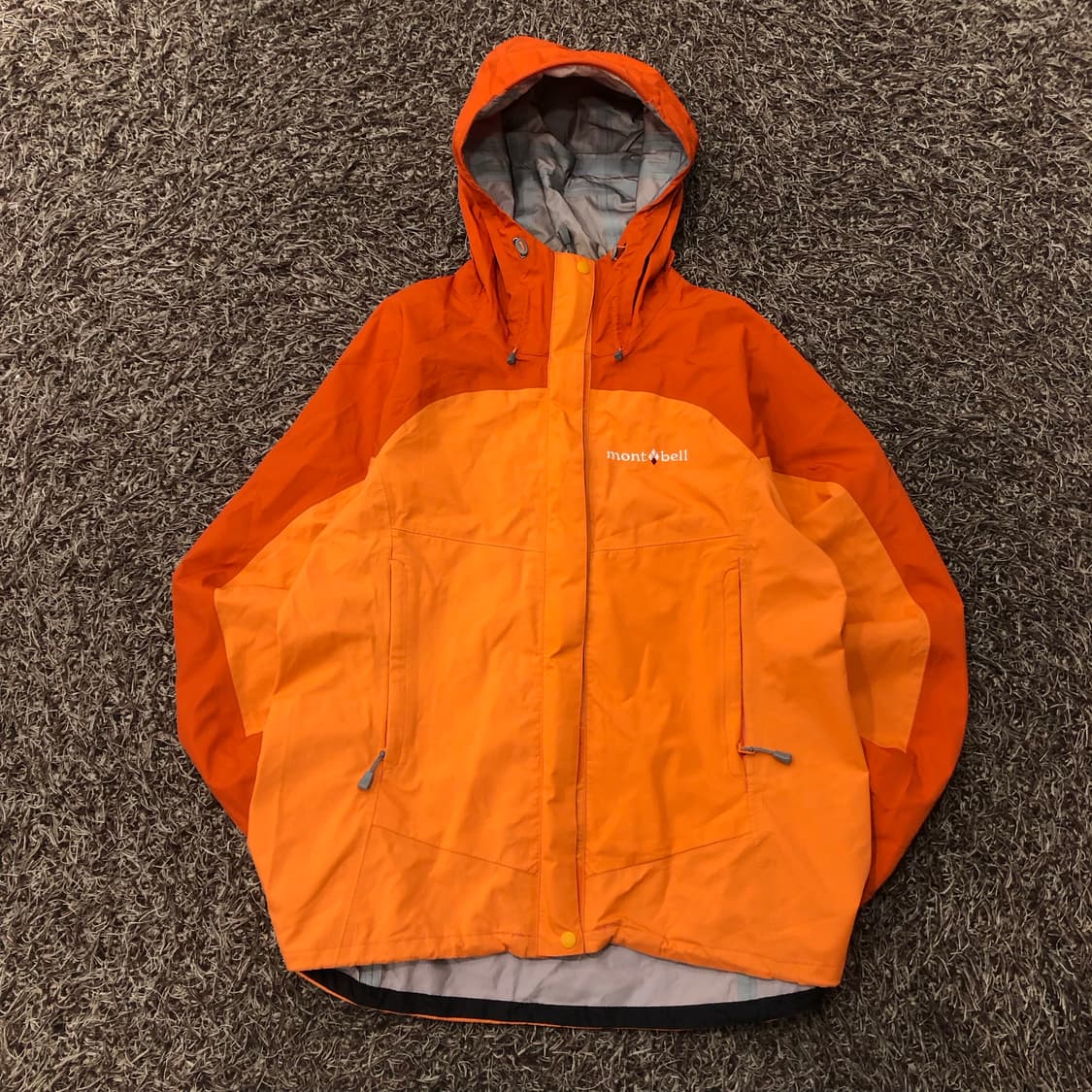 몽벨 오렌지 나일론 바람막이 마운틴 자켓 상품이미지1