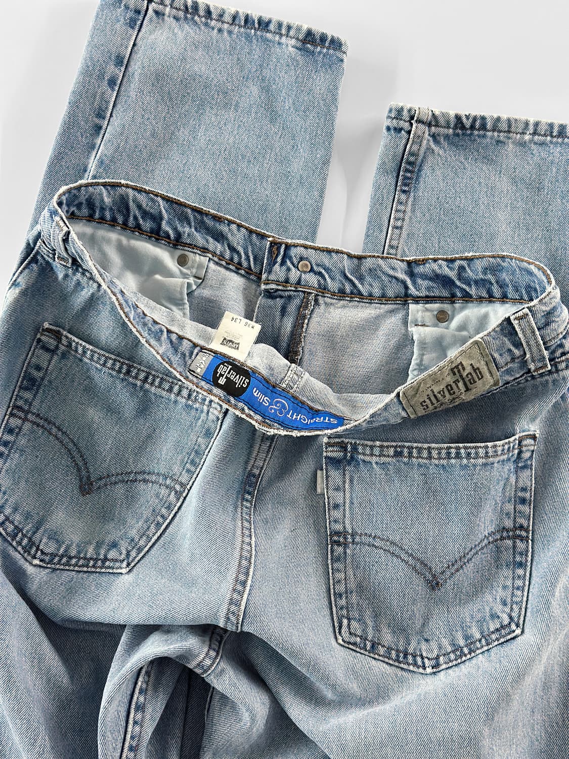 (Rare)90s 빈티지 리바이스 실버탭 usa 스트레이트 앤 슬림 데님 상품이미지1