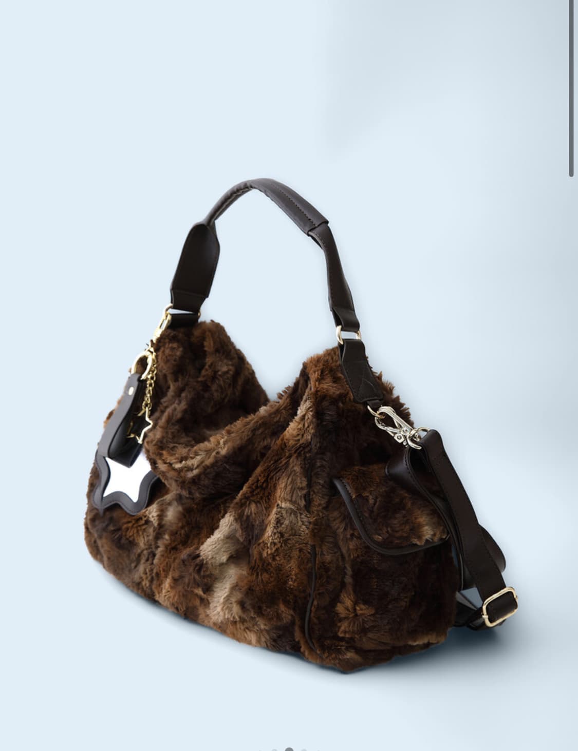 배드블루 Eco Fur Pillow Bag Brown 필로우 백 상품이미지3