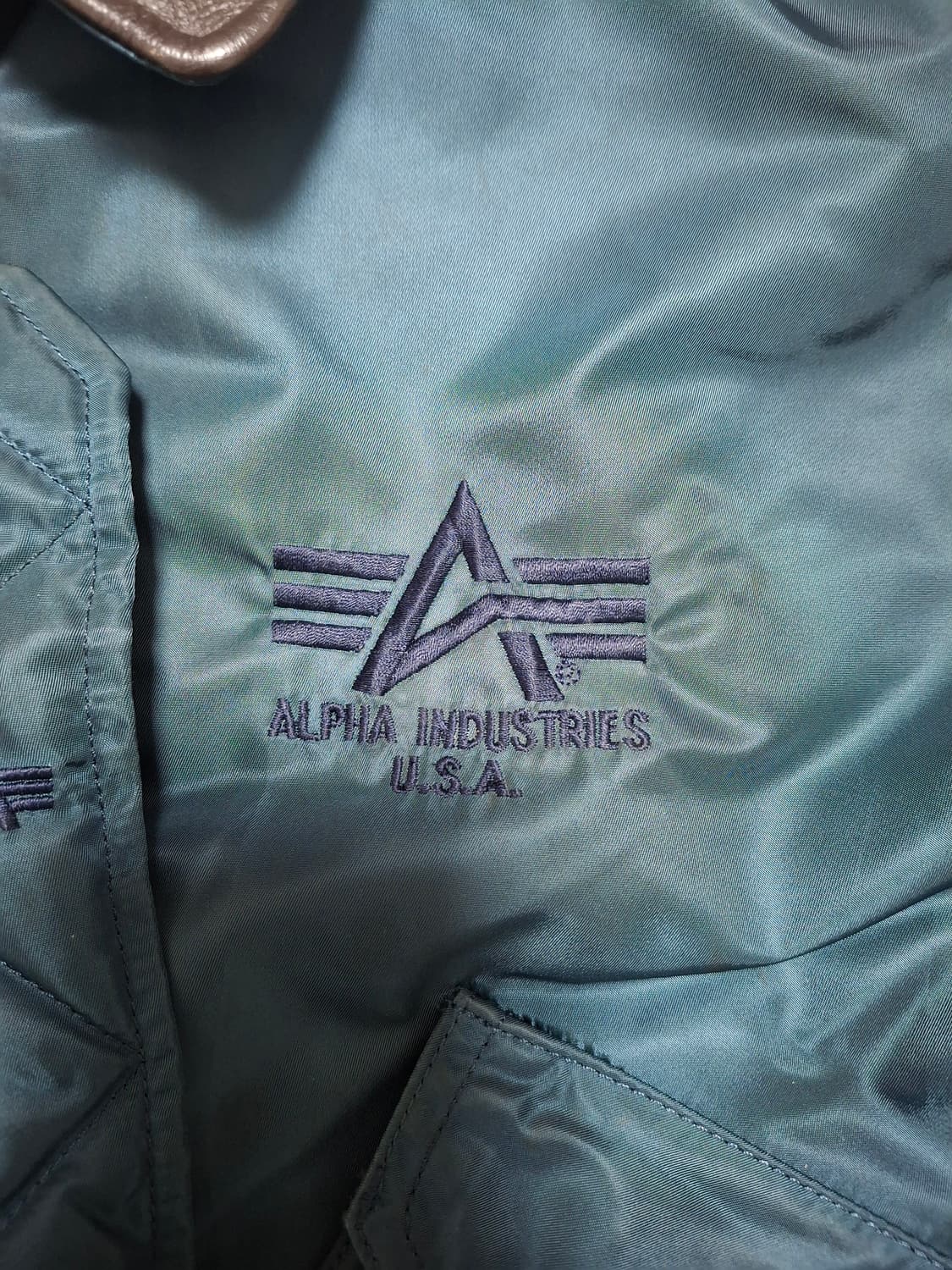 알파인더스트리 cwu-45p 레더카라 자켓 상품이미지7