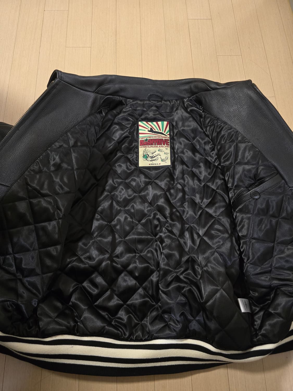 Corteiz 코르테이즈 레더 자켓 블랙 S 상품이미지3