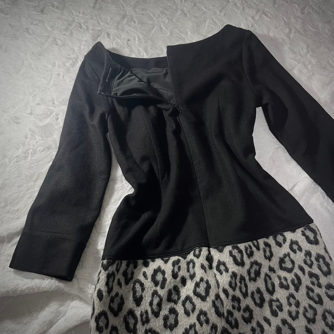 mayson grey 오네갸루 회색 호피 울 원피스 상품이미지3