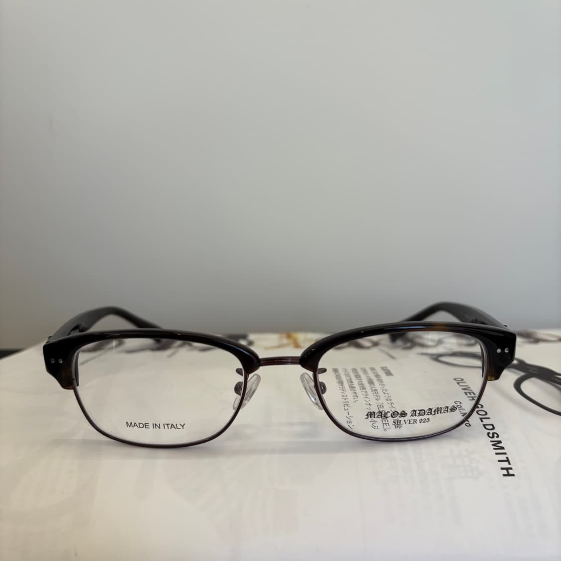 MACOS ADAMAS 브라운 하금테 빈티지안경 상품이미지1