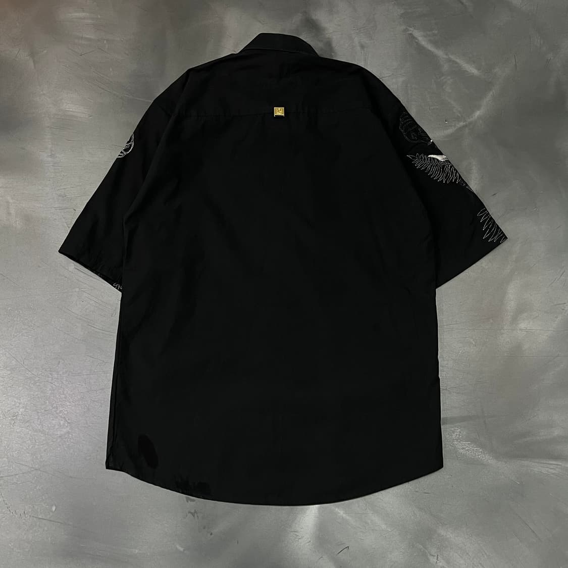  빈티지 자수 히든 버튼 하프 셔츠 y16329 상품이미지2