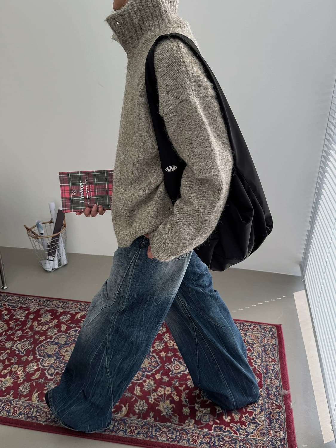 모헤어 풀오버 넥니트 상품이미지1