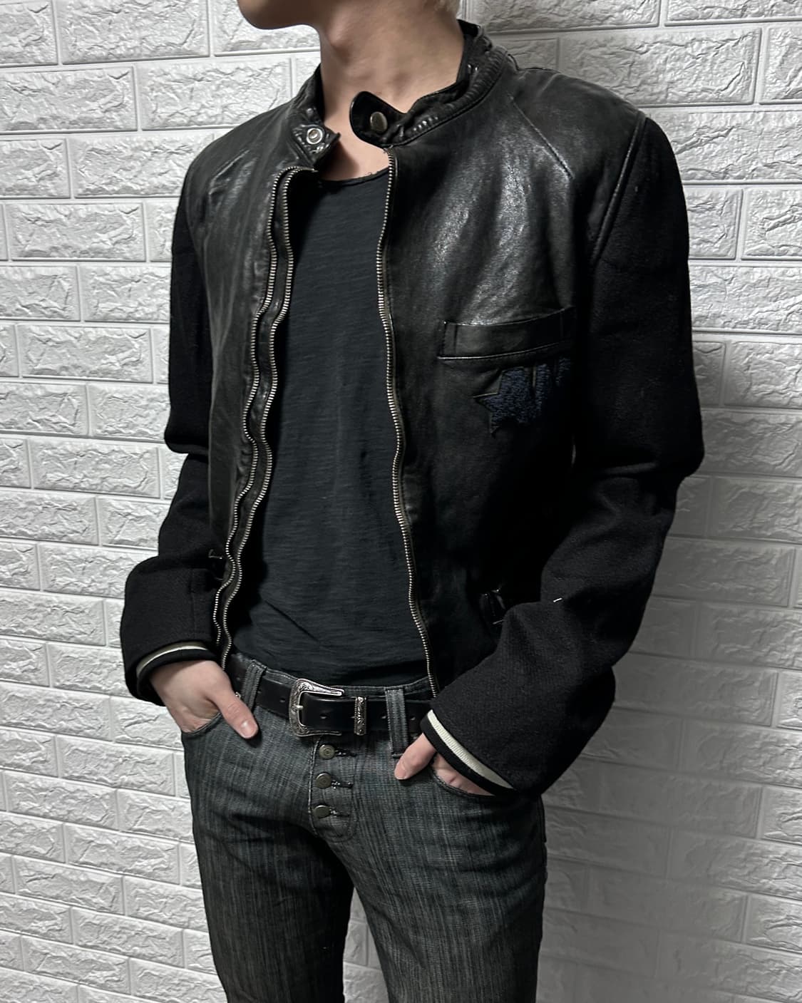 골든 구스 카프스킨 & 울 하이브리드 자켓 상품이미지2