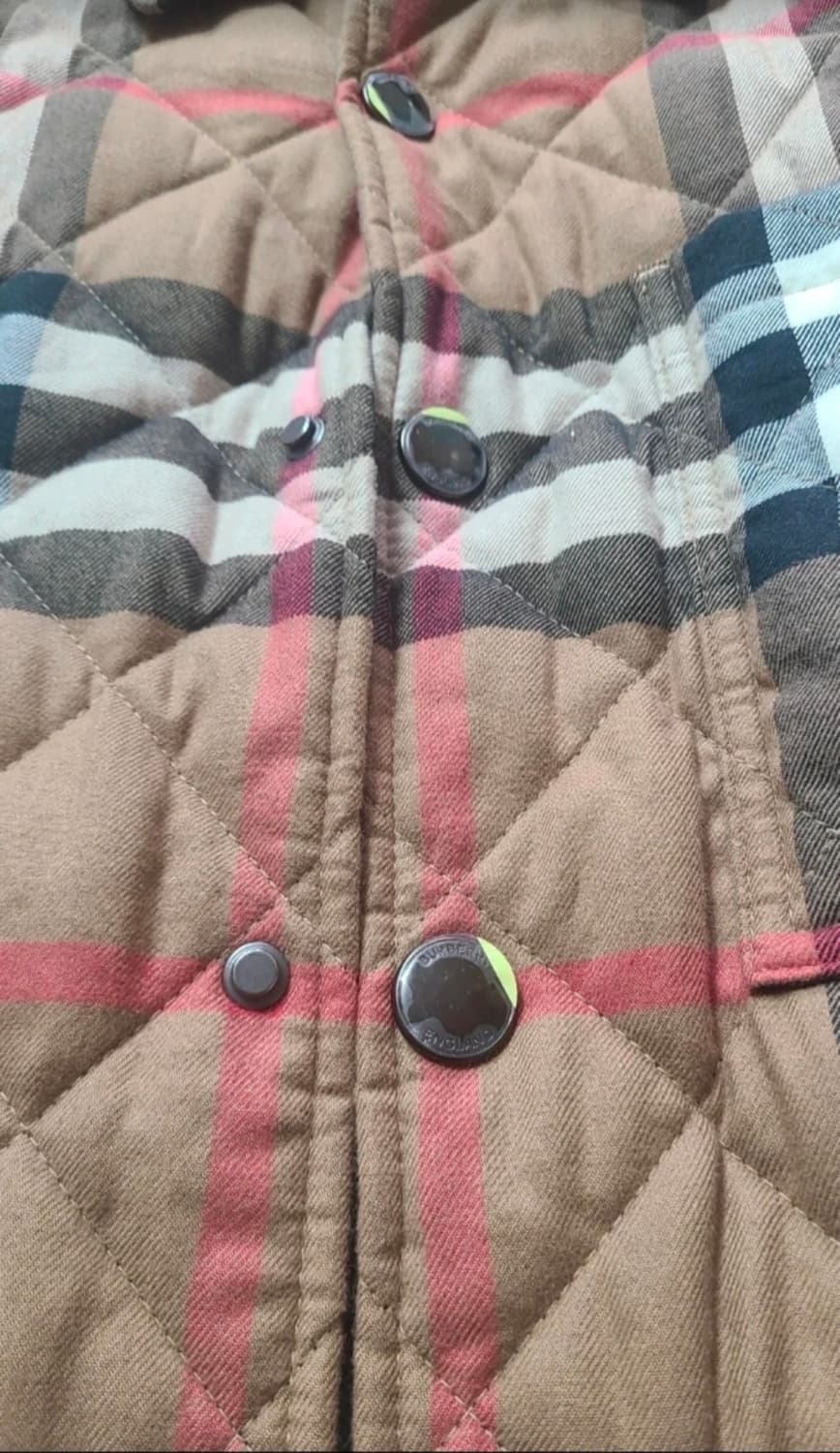 버버리 체크 퀼팅 자켓 L 상품이미지4