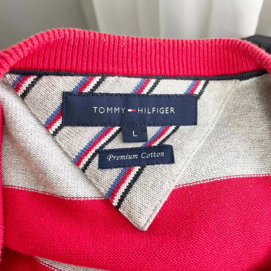 C1 타미힐피거(Tommy Hilfiger)스트라이프 크루넥 스웨터 XL 상품이미지4