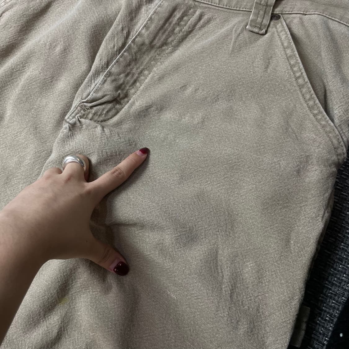  (32) 랭글러 32X32 베이지 백카고 데님 팬츠 상품이미지4